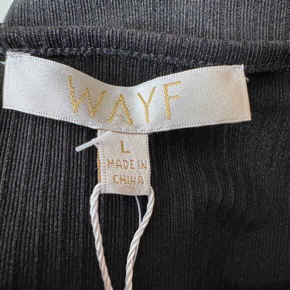 WAYF Ruched Top in Black Size L NWT - Picture 4 of 9